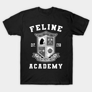 Feline Academy BW T-Shirt